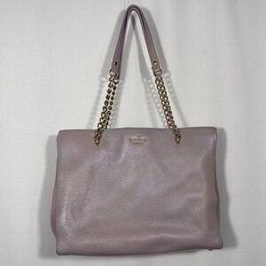 Kate Spade Dusty Leather Tote Bag In Muave Frosting